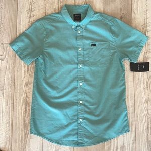 Men’s RVCA Oxford SS Aqua size small